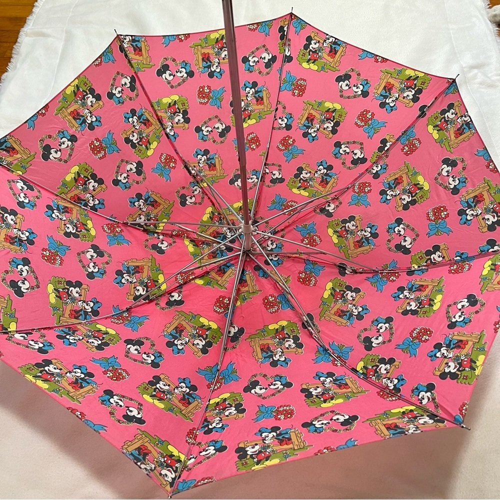 Mickey Minnie Mouse vintage 1970s umbrellas matching Rare Disney - Picture 7 of 8